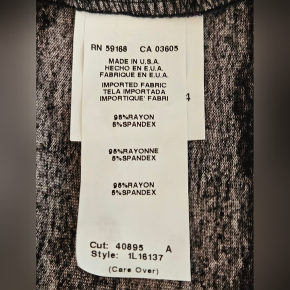 NWT Karen Kane Tank Top Black White Geometric Design Racerback Size XL - Picture 6 of 7